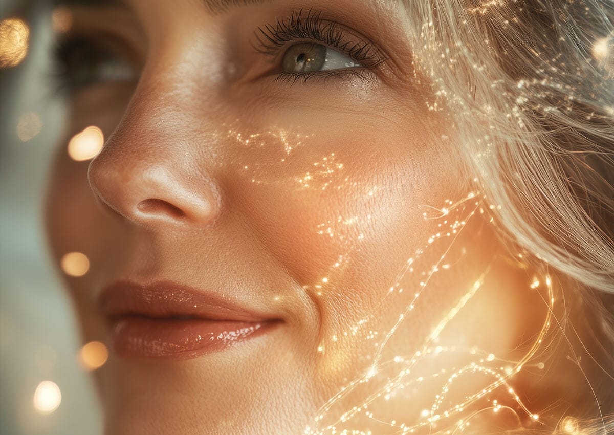 Gros plan sur le visage et l'œil d'une femme