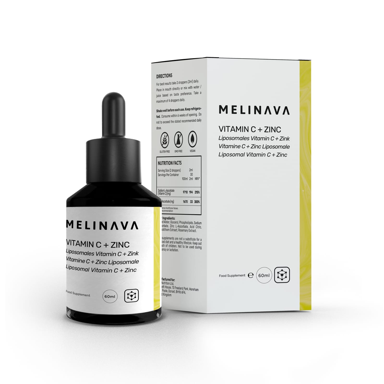 MELINAVA Vitamine C+Zinc Liposomal